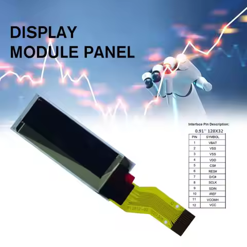 Surenoo 0.91" 12832 128x32 12Pin 12P SSD1306 Serial SPI PMOLED OLED Display Module Panel For Ledger 