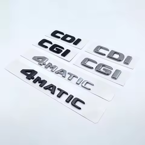 3D Metal CDI CGI 4MATIC ABS Emblem Chrome Black Letters Car Styling Rear Trunk Badge Sticker For E25