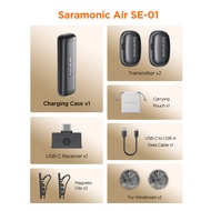 ไมโครโฟนไร้สายลาวาเลียร์ Saramonic Air SEไมโครโฟนติดปกเสื้อขนาดเล็กแบบหนีบตัดเสียงรบกวนแบบถือสำหรับ 