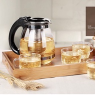 [Oder] - Tea pot with high quality L8 filter, large size 1 liter - Glass teapot retains heat well