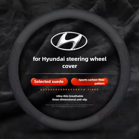 Leather Car Steering Wheel Cover for Hyundai I30 Tucson I10 I20 Ioniq Kona Staria Inster Accent Ix35