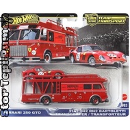Hot Wheels Premium Team Transport Fiat 642 Bartoletti Transporter [HW №83 Car Culture Ferrari 250 GT