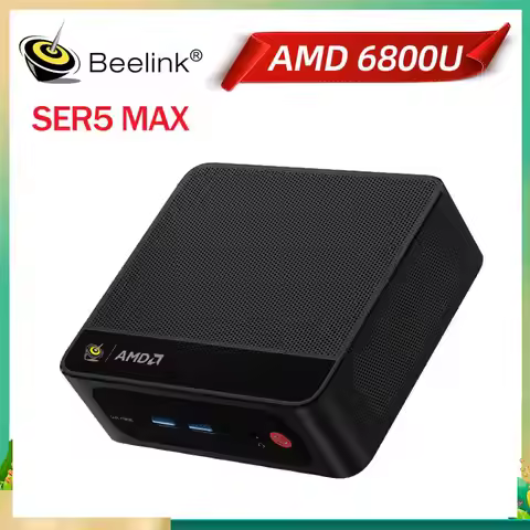 AMD Ryzen R7 6800U Desktop Gaming Computer 8 Cores Beelink Mini PC SER5 MAX DDR5 24GB 32GB 500GB 1TB