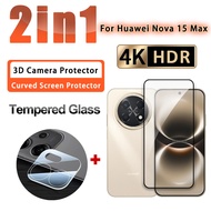 2 IN 1 Tempered Glass Huawei Nova 15 Max Glass Film for Huawei Nova 15 Max 15 Pro 15 Ultra 3D Lens F