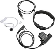 Throat Microphone Walkie Talkie Earphones, Acoustic Tube 2-Way Radio Headphones with U94 PTT, Tactic