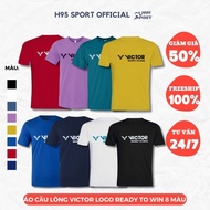 Victor logo Ready to win badminton shirt, loose and stretchy form, type 1 sesame fabric used in trai