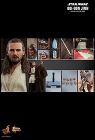 代友出售 : 全新 Hottoys STAR WARS QUI-GON JINN 1/6 12吋figure 人偶