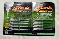4 Yards More Golf Tees 4" - Green - 2 Packs of 4 - (11926)