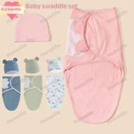 Baby Swaddles 0-2 Months Newborn Swaddle Sack Sleep Swaddle Sleep Sack Wrap for Newborns Hat
