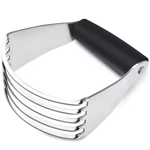 LMETJMA Spring Chef Dough Blender Pastry Cutter with Heavy Duty Stainless Steel Blades Multi-Purpose