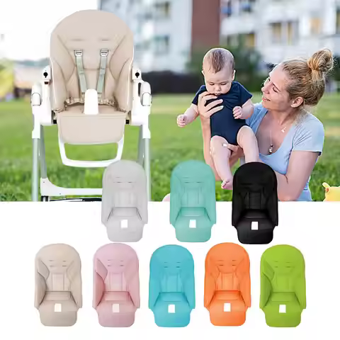 PU Leather Baby Chair Cushion Baby Stroller Cushion Baby Dining Chair Sponge Cushion Kids Chair Seat