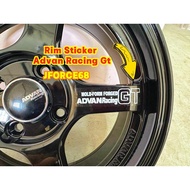 Sticker Rim Advan Gt /Advan Racing Gt Rim Stciker/Sticker Advan Gt  Myvi Axia City Civic Vios Jazz