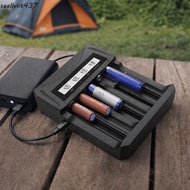 SEALLVIIT Intelligent LCD Battery USB Charger, 3.7V-4.2V Li-ion 4 Slots Lithium battery charger, USB