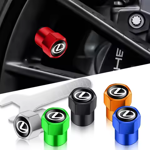 4PCS Car Tire Valve caps Emblem metal Cap Case For Lexus F-SPORT ES RX NX LS UX LM LX GX LC RZ IS CT