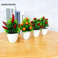 NONEDYODYE9I Artificial Plants Bonsai Party Supplies Windowsill Ornament Fake greenery Orange Berrie