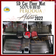 【5D Car Floor mat】Perodua Alza 2022 5D Car Floor mat Custom PU Leather