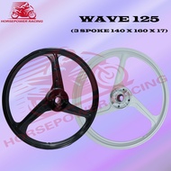 WAVE 125 / WAVE 125 X / WAVE 125 S / WAVE 100 R (DISC) WITH BUSH AND BEARING SPORT RIM 3 SPOKE 140 X 160 X 17 HONDA