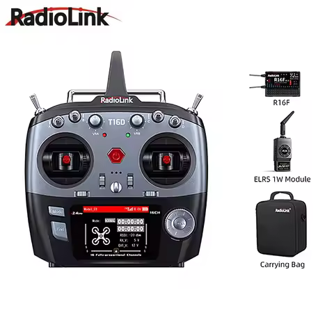 Radiolink T16D 16 Channels 2.4G RC Transmitter and R16F Receiver Support ELRS Module 3ms Response fo