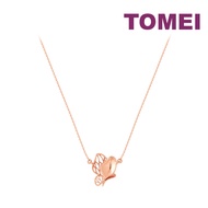 TOMEI Rouge Collection Butterfly Necklace, Rose Gold 750