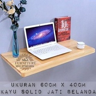 60x40 Dutch teak wood wall folding table