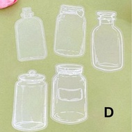 DIY Stiker Motif Botol Transparan Waterproof AT0176