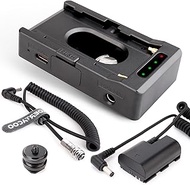 NP-F Battery Adapter Plate + BMPCC 4K and 6K DC Cable and LP-E6 Dummy Battery to Power Blackmagic Po