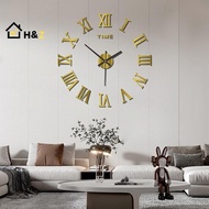 Kaleidoscope 3D Luminous Wall Clo Frameless Acrylic DIY Digital Clo Wall Stiers Mute Clo For Living 