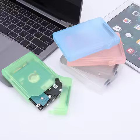 Plastic Hard Drive Disk Protective Box 2.5 in HDD SSD Protective Case Shockproof Anti-static SSD Har