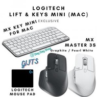 Logitech - 【MX 滑鼠 + 鍵盤 Mac版】MX Keys Mini for Mac 鍵盤 &amp; MASTER 3S for Mac高階無線智能滑鼠｜男女朋友生日禮物｜聖誕交換禮物｜珍珠白｜香港行貨