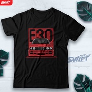 T-SHIRT bmw E30 Car Illustration - Red TSHIRT JDM DISTRO CLOTHES