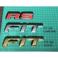 HONDA FIT JAZZ GK RS HONDA FIT GOLD EMBLEM RS EMBLEM HONDA FIT GK EMBLEM FIT GK CHROME EMBLEM