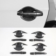 For Mitsubishi ASX 2013-2020 carbon fiber pattern car door handle bowl cover,ASX car accessories tri