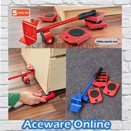 FURNITURE LIFTER 4 Wheeled Mover Roller+Wheel Bar Furniture Transport Lifter