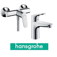 【⚠️有防偽標誌先係正品正貨❗️現貨】 Hansgrohe 水龍頭套裝 Focus 100面盆 + 企缸用冷熱水龍頭套裝, 德國製造