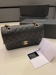 Chanel Small Class Flap CF 23cm Black Caviar GHW 黑金牛