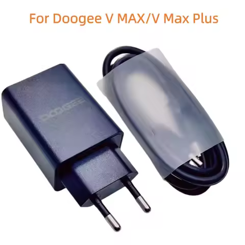 Original New DOOGEE V MAX VMAX Plus Cell Phone 33W Adaptor Travel Fast Charger EU Plug Adapter +Type