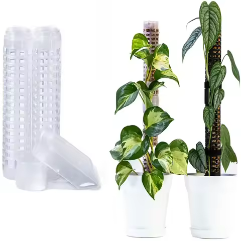 Moss Poles for Climbing Plants - Stackable Plastic Plant Pole Plant Sticks Sphagnum Moss Pole for Cl