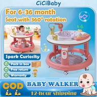 Walker for baby girl 360 seat Baby walker for boy with toy&music Foldable walker for 6-36 month