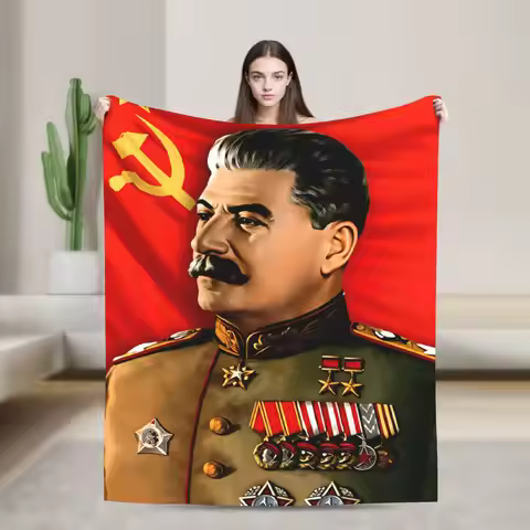 Lenin Joseph Stalin Super Warm Blankets Kids Adult Plush Throw Blanket Funny Couch Chair Flannel Bed