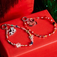 彩色串珠新年馬年星星手機鏈卡通掛飾珠子手機掛件掛繩