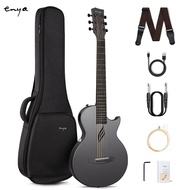 Enya NOVA Go SP1 Carbon Fiber Acoustic Electric Guitar with Smart AcousticPlus 35 Inch Travel Acusti