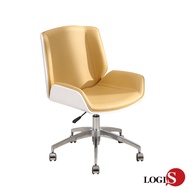 [特價]LOGIS 皮革主管椅 護頸護肩護腰 電腦椅 事務椅 WA50白背駝黃墊