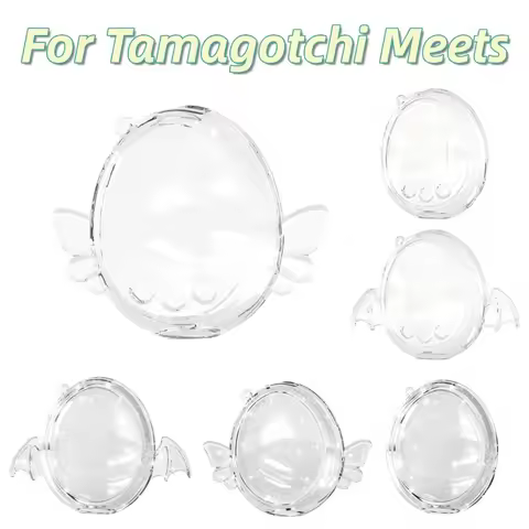 For Tamagotchi Meets Case Clear Crystal Wing Protective Cover Shockproof Glitter Shell for Tamagotch