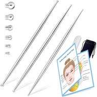 Alat Urut Akupresur Muka Ideayard 3 Unit/6 Saiz, Pen Akupresur Telinga dan Pen Probe Titik Akupuntur
