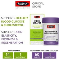 Swisse Fit & Firm Duo (Fibre Cleanse Powder Sticks 14 x 3.5g + High Strength Marine Collagen 60 Tabl
