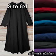 dress jubah inner labuh inner long sleeve material 100%cotton boleh di rengang  plus size 💥ready sto