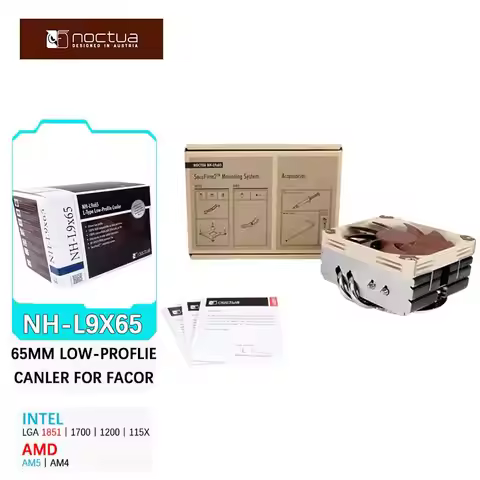 NOCTUA NH-L9x65 CPU Cooler Down Pressure/9cm Thin Fan/4 Heat Pipes/ Down Blowing HTPC/ Down Pressure