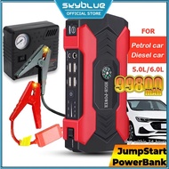 ☛Car Jump Starter Power Bank 99800mAh Car Jumper With Type Pump Powerbank Untuk Jump Start Bateri Kereta Emergency LED✲