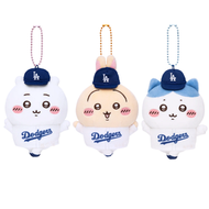 Chiikawa X MLB TOKYO 吉伊卡哇,兔子,小八貓棒球衣道奇隊款毛公仔掛飾吊飾