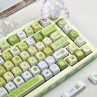 MAIMOOO Cartoon Green Flower Keycaps PBT 120 Keys MOA/Cherry Profile Dye Sublimation Aula F75 F99 RK